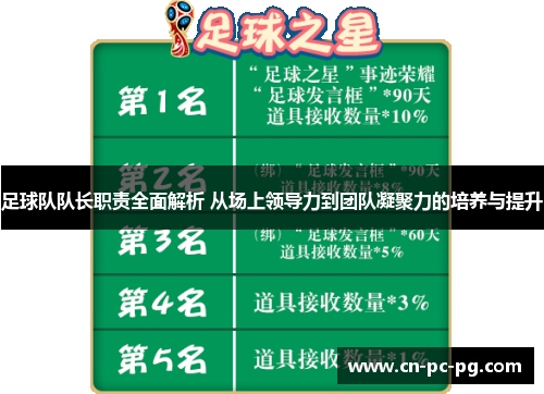 足球队队长职责全面解析 从场上领导力到团队凝聚力的培养与提升